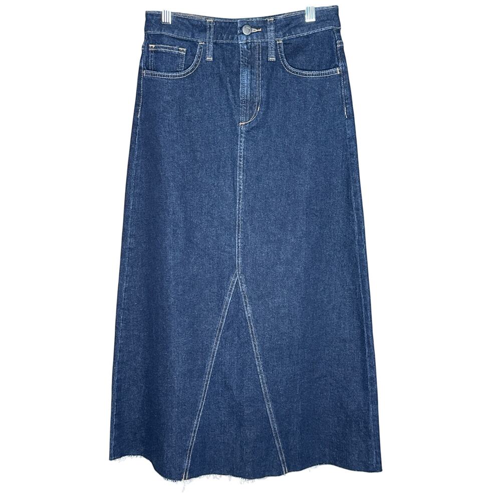 Joe’s Indigo Rinse Denim Jean Maxi Skirt 25 NWT